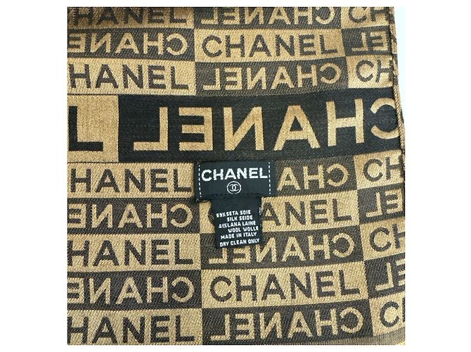 Chanel Seidenstola braun - Ansicht 8