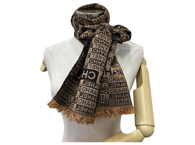 Chanel Seidenstola braun - Ansicht 9