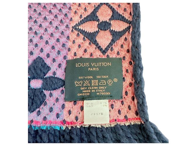 Louis Vuitton Echarpe Mania Rainbow Monogram Scarf Marineblau Monogramm - Ansicht 10