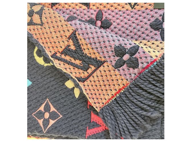 Louis Vuitton Echarpe Mania Rainbow Monogram Scarf Marineblau Monogramm - Ansicht 4
