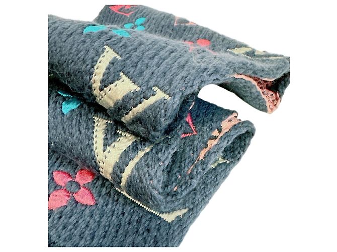 Louis Vuitton Echarpe Mania Rainbow Monogram Scarf Marineblau Monogramm - Ansicht 6