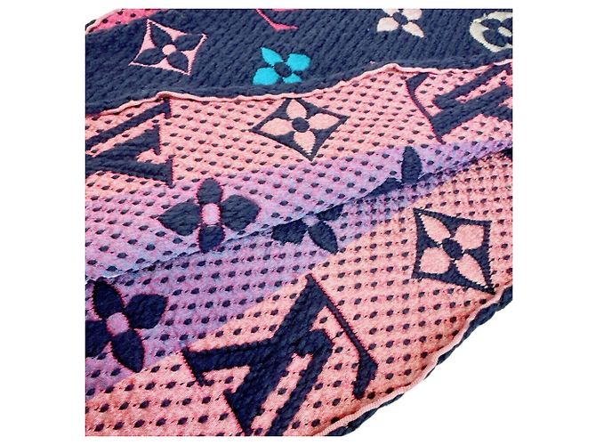 Louis Vuitton Echarpe Mania Rainbow Monogram Scarf Marineblau Monogramm - Ansicht 8