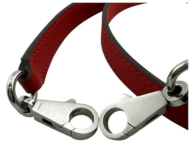 Hermès Tracolla Hermes Kelly Bolide in rosso Argento - vista 4