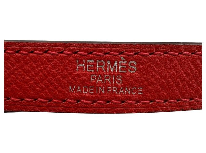 Hermès Tracolla Hermes Kelly Bolide in rosso Argento - vista 5