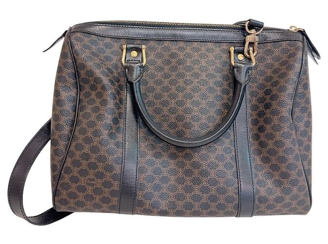 Céline Celine Macadam Leder Boston Bag Braun - Ansicht 2