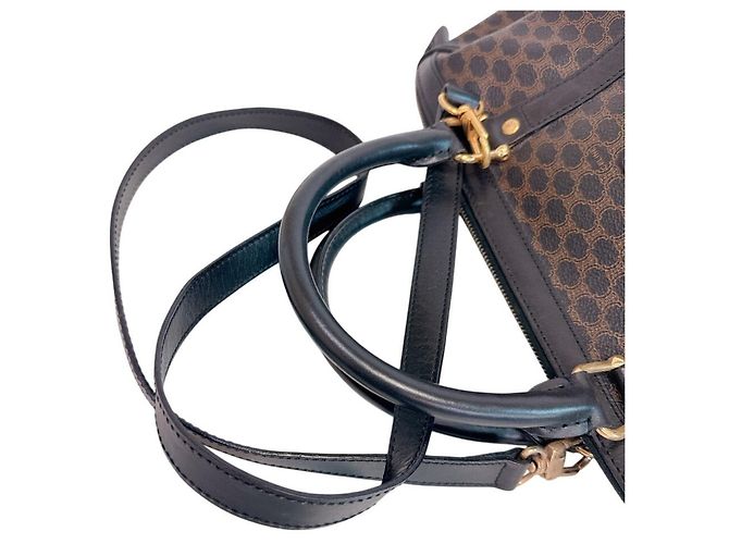 Céline Celine Macadam Leder Boston Bag Braun - Ansicht 3