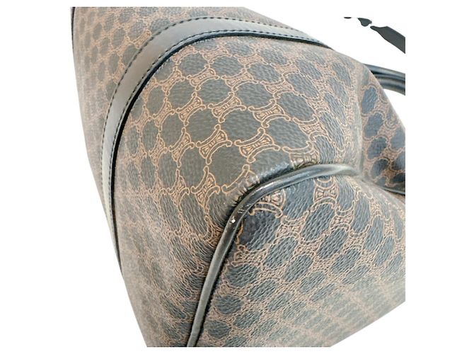 Céline Celine Macadam Leder Boston Bag Braun - Ansicht 5