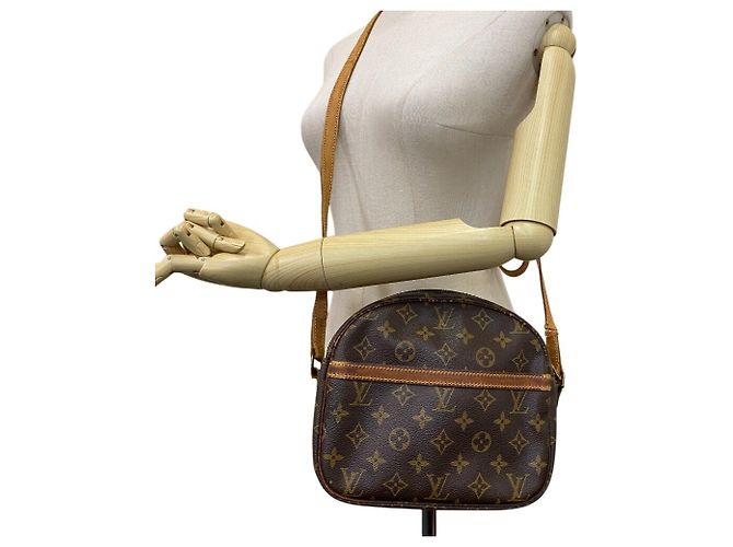Borsa a tracolla Louis Vuitton in pelle marrone - vista 13