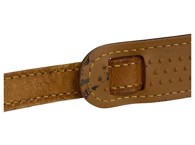 Borsa a tracolla Louis Vuitton in pelle marrone - vista 7