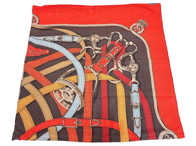 Hermès Hermes Cavalcadour Stola in Rot - Ansicht 2