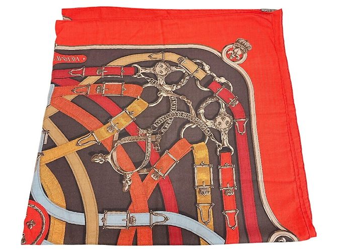Hermès Hermes Cavalcadour Stola in Rot - Ansicht 5