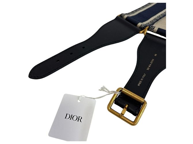 Cinto bordado Christian Dior 50-MA-0250 em Navy Azul marinho - vista 2