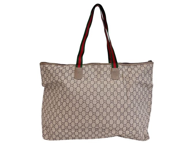 Gucci GG Plus Sherry Line PVC Tote Bag Beige - Ansicht 2
