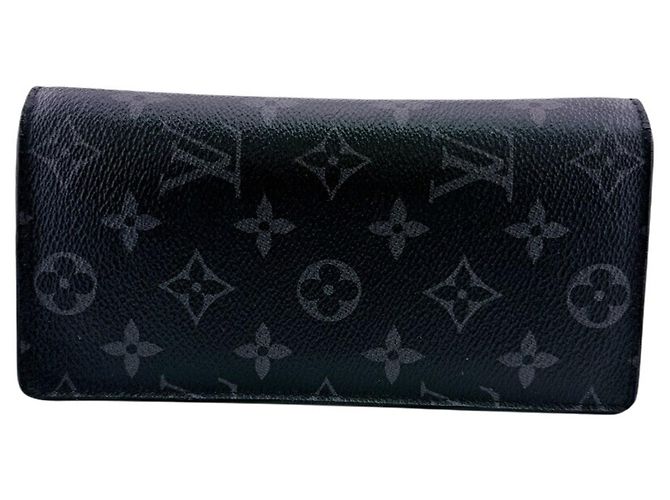 Portafoglio lungo Louis Vuitton Monogram Eclipse Nero - vista 2