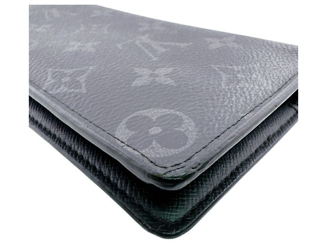 Portafoglio lungo Louis Vuitton Monogram Eclipse Nero - vista 4