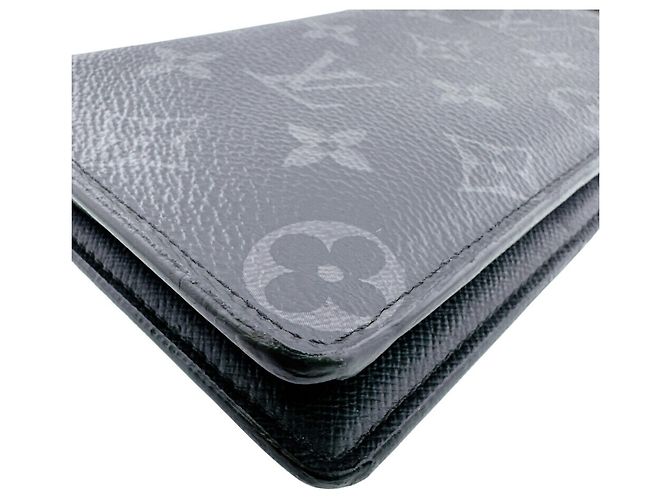 Portafoglio lungo Louis Vuitton Monogram Eclipse Nero - vista 5