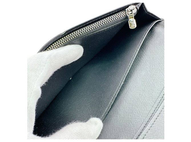 Portafoglio lungo Louis Vuitton Monogram Eclipse Nero - vista 9