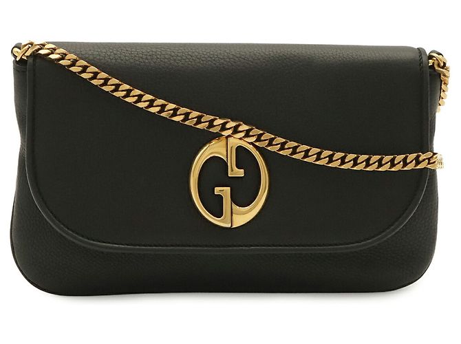 Borsa a tracolla GUCCI 1973 Interlocking G con doppia catena Nero - vista 2