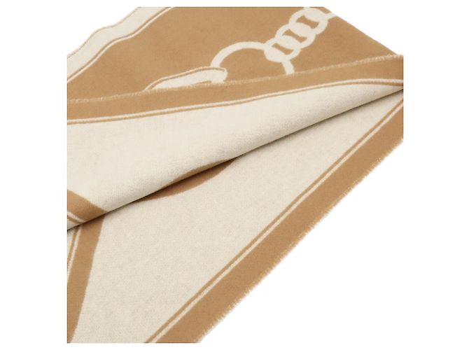 Hermès Sciarpa Stole Hermes Mole Bianco Beige - vista 4