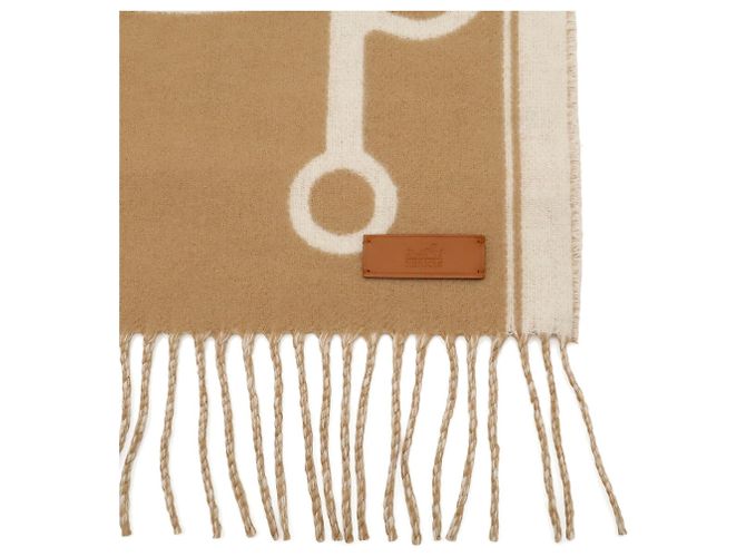 Hermès Sciarpa Stole Hermes Mole Bianco Beige - vista 6