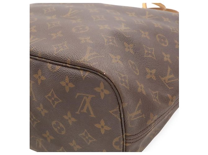 Borsa Tote Louis Vuitton Monogram Neverfull MM Marrone - vista 4
