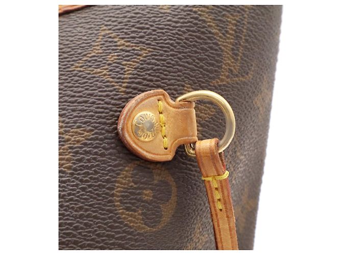 Borsa Tote Louis Vuitton Monogram Neverfull MM Marrone - vista 7