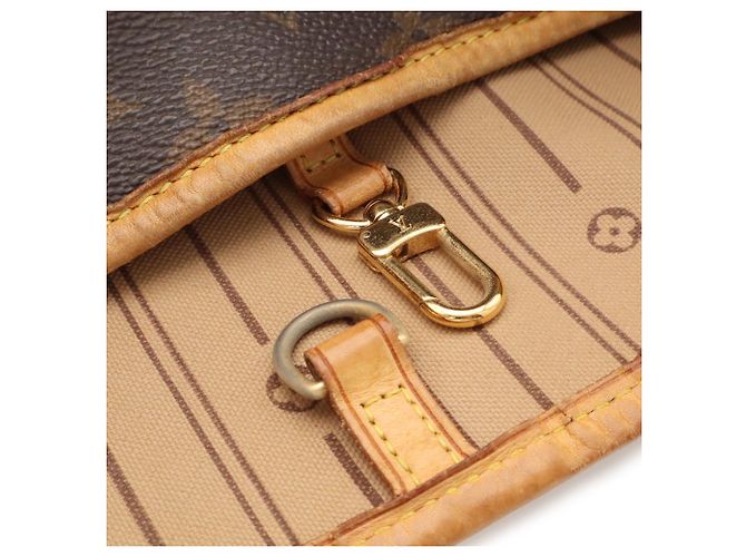 Borsa Tote Louis Vuitton Monogram Neverfull MM Marrone - vista 8