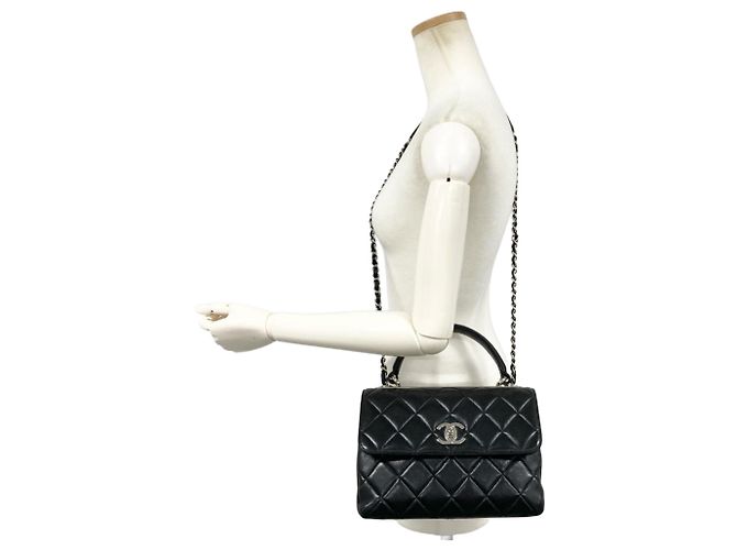 Borsa a mano Chanel Trendy CC Matelassé con manico superiore Nero - vista 19