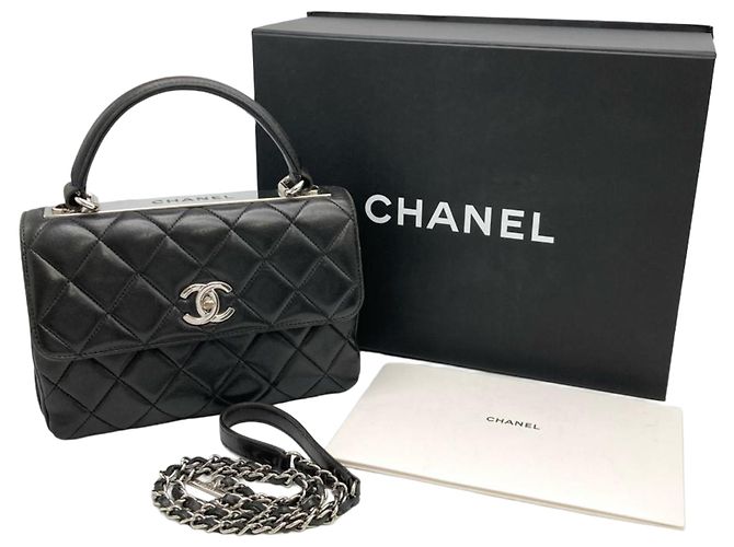 Borsa a mano Chanel Trendy CC Matelassé con manico superiore Nero - vista 20