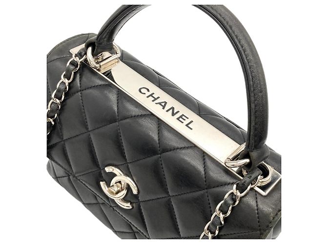 Borsa a mano Chanel Trendy CC Matelassé con manico superiore Nero - vista 7
