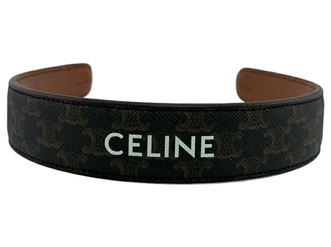 Céline Fascia per capelli CELINE Triomphe Marrone Nero Bianco - vista 3