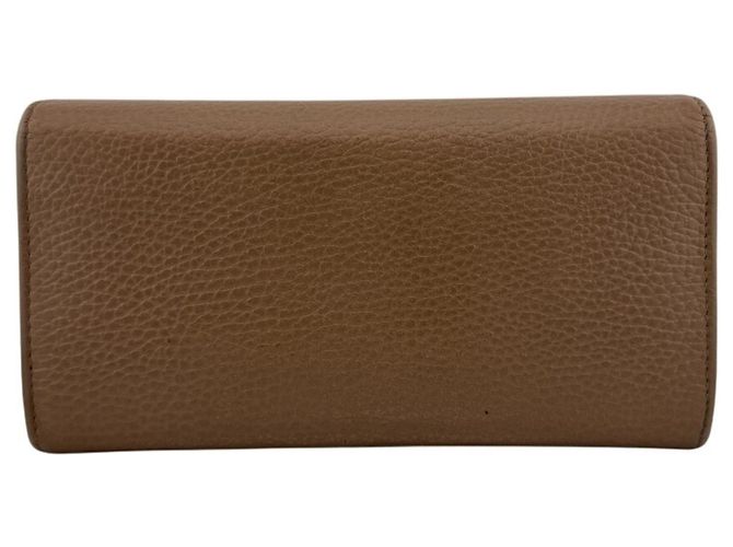 Cartera larga Gucci GG Marmont de piel beige - vista 2