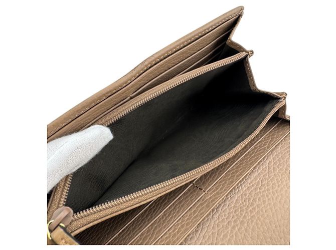 Cartera larga Gucci GG Marmont de piel beige - vista 8
