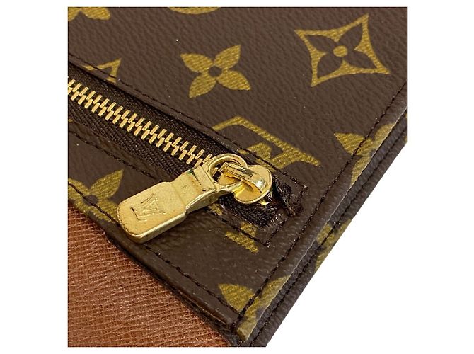 Borsa a pochette Louis Vuitton Monogram in pelle Marrone - vista 10