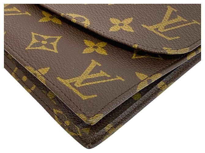 Borsa a pochette Louis Vuitton Monogram in pelle Marrone - vista 4