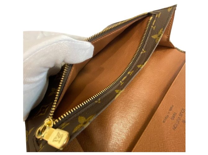 Borsa a pochette Louis Vuitton Monogram in pelle Marrone - vista 9