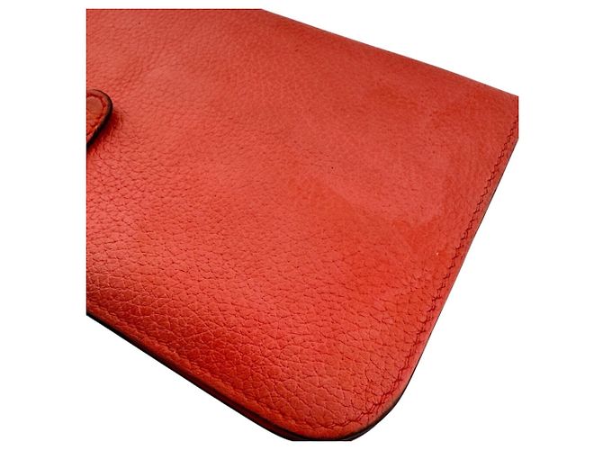 Hermès Cartera larga Hermes Dogon de piel Togo rosa - vista 10