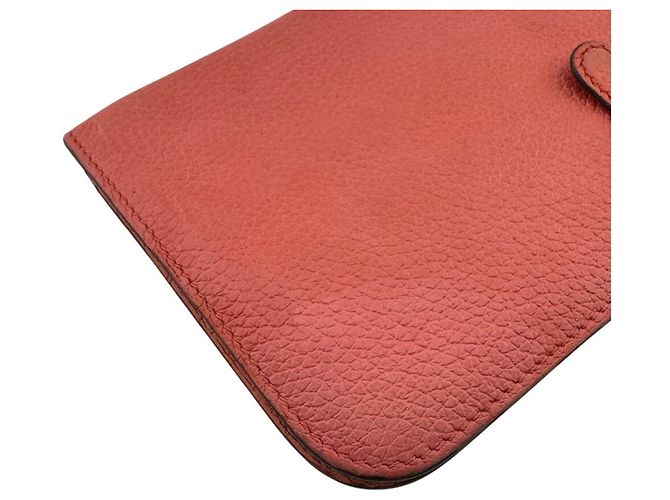 Hermès Cartera larga Hermes Dogon de piel Togo rosa - vista 11