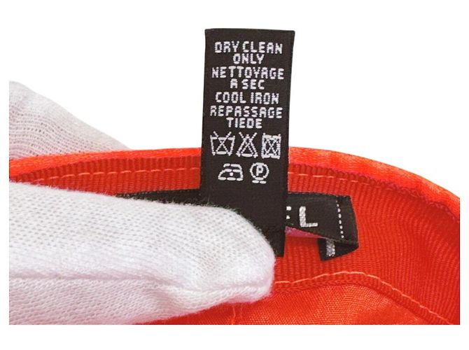 Cappellino da baseball Chanel 18P Coco Mark Orange Arancione - vista 12