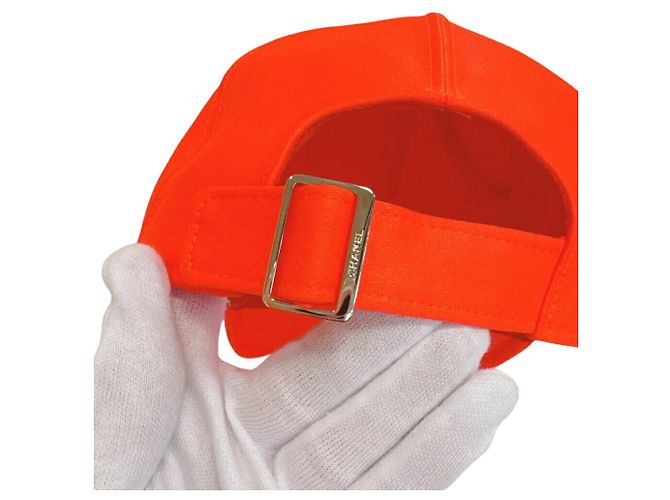 Cappellino da baseball Chanel 18P Coco Mark Orange Arancione - vista 9