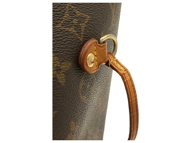 Borsa Tote Louis Vuitton Monogram Neverfull MM Marrone - vista 6