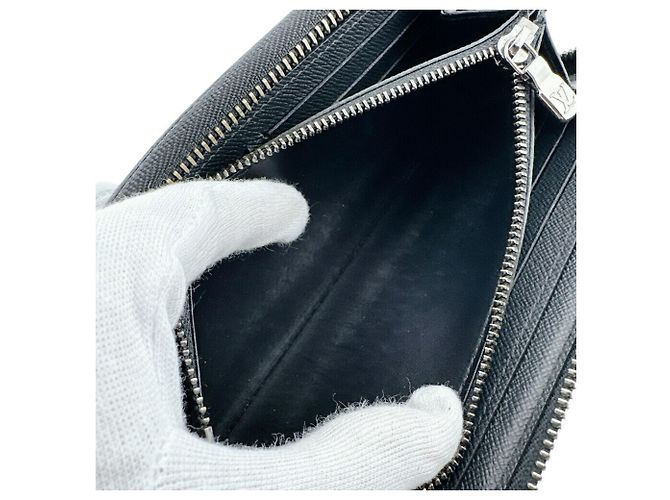 Cartera larga bi-fold Louis Vuitton Monogram Eclipse Castaño Negro - vista 10