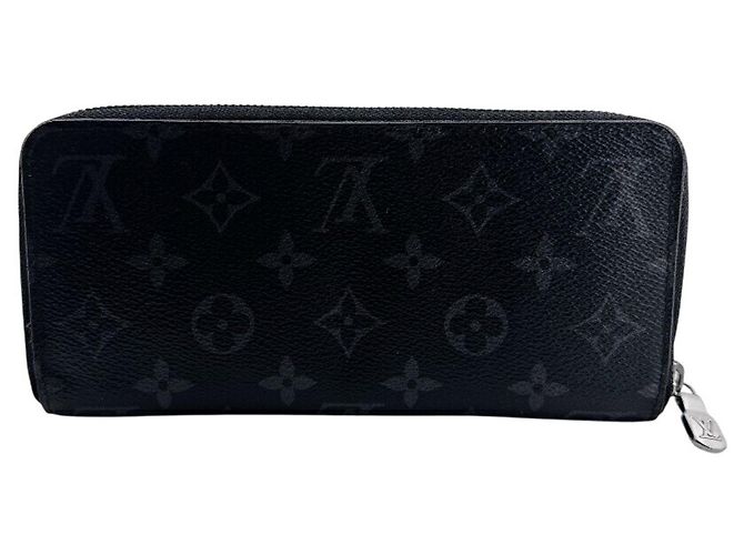 Cartera larga bi-fold Louis Vuitton Monogram Eclipse Castaño Negro - vista 2