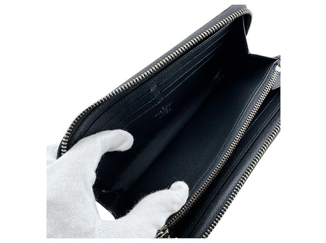 Cartera larga bi-fold Louis Vuitton Monogram Eclipse Castaño Negro - vista 8