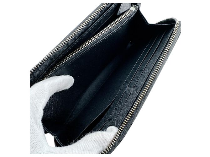 Cartera larga bi-fold Louis Vuitton Monogram Eclipse Castaño Negro - vista 9