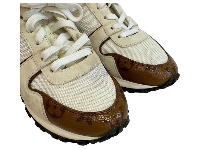 Sneakers Louis Vuitton Run Away Line Canvas Bianco - vista 5