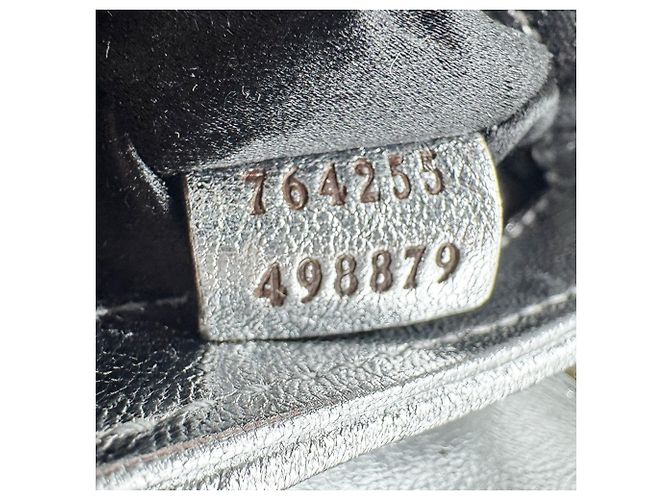 Borsa a tracolla Gucci in pelle argento - vista 13