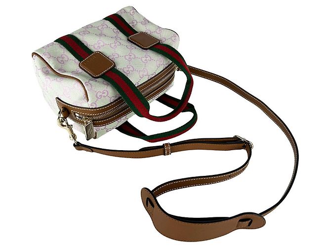Borsa a mano/Borsa a tracolla Gucci Sherry Line Marrone Rosa Verde - vista 10