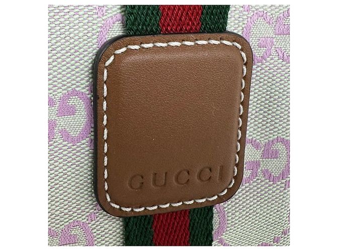 Borsa a mano/Borsa a tracolla Gucci Sherry Line Marrone Rosa Verde - vista 12