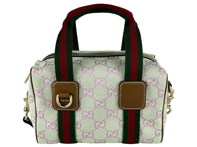 Borsa a mano/Borsa a tracolla Gucci Sherry Line Marrone Rosa Verde - vista 3